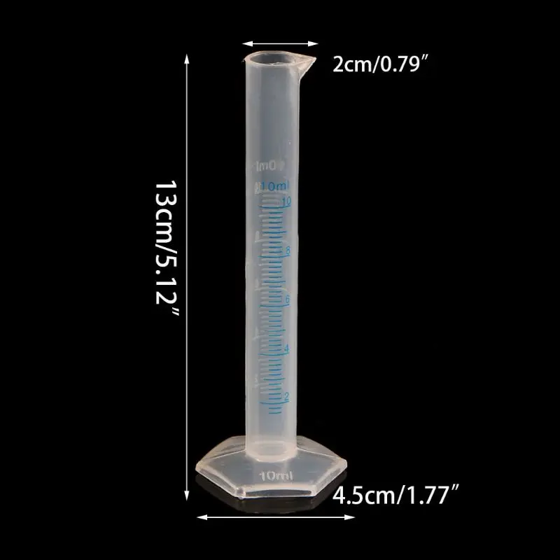 10 мл мерный цилиндр лабораторный тест Градуированный жидкий пробный кувшин инструмент