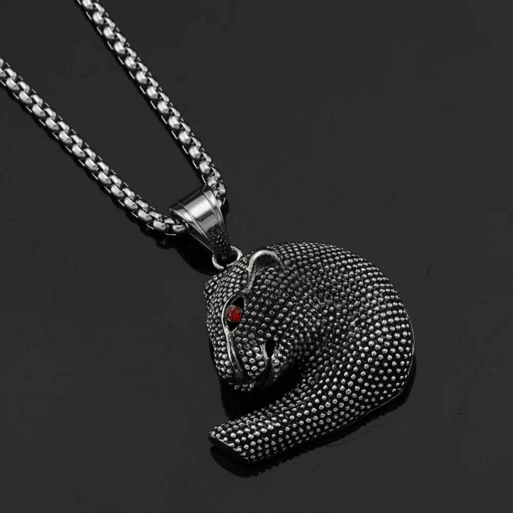 

2019 New Goofan Hiphop Classic Dot Leopard Pendant Necklace Stainless Steel Fashion Jewelry For Men Women Gift STN1837