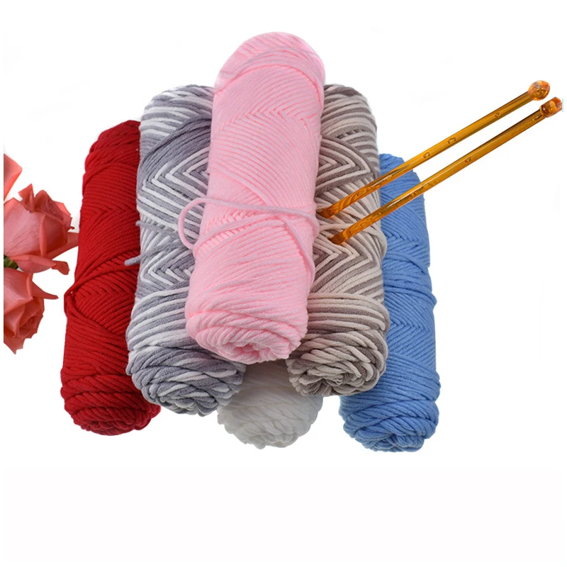 

Winter DIY Soft Silk Milk Cotton Thick Thread Weave Wool Yarn For Knitting Hand Knitted Blanket Sweater Scarf Hat Crochet Yarn