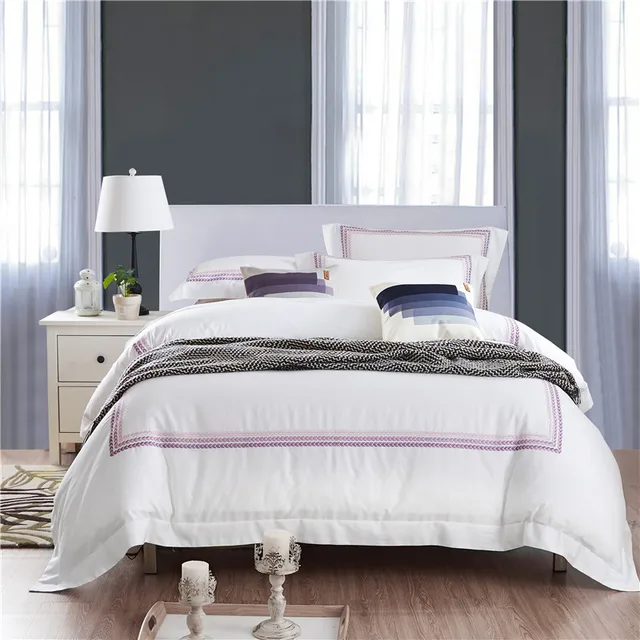 Aliexpress Egyptian Cotton White Bed Sheet Set Luxury Egyptian Cotton White Bed Sheet Set Luxury Hotel Style Bedding Queen King Size Duvet