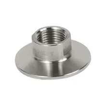 Solid 15Tri-clamp X 12 NPT adapter  Female  1 12 Triclover X 12 FNPT Adapter Stainless 304