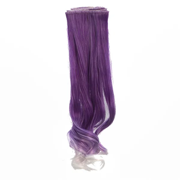 Горячая 15 см 25 см кукла парики Термостойкие Глубокие волнистые волосы для blyth куклы 1/3 1/4 1/6 BJD ткань для поделок кукла парики - Цвет: Deep Purple Color