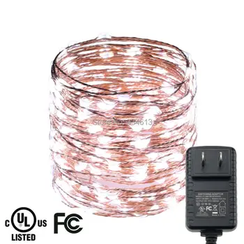 

15M 300LED Copper Wire LED String Lights Corded UL CE Certified Christmas Decoration Starry Lights + Adapter(EU,UK,US)