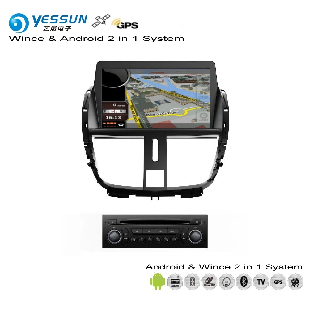 

YESSUN For Peugeot 207 / 206+ 2009~2013 - Car Android Multimedia Radio CD DVD Player GPS Navi Map Navigation Audio Video Stereo