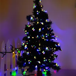 10 м RGB рождественские гирлянды 8 режимов 100 огни Фея струнная лампа Новый год гирлянда 220 В в домашняя Рождественская елка Декор