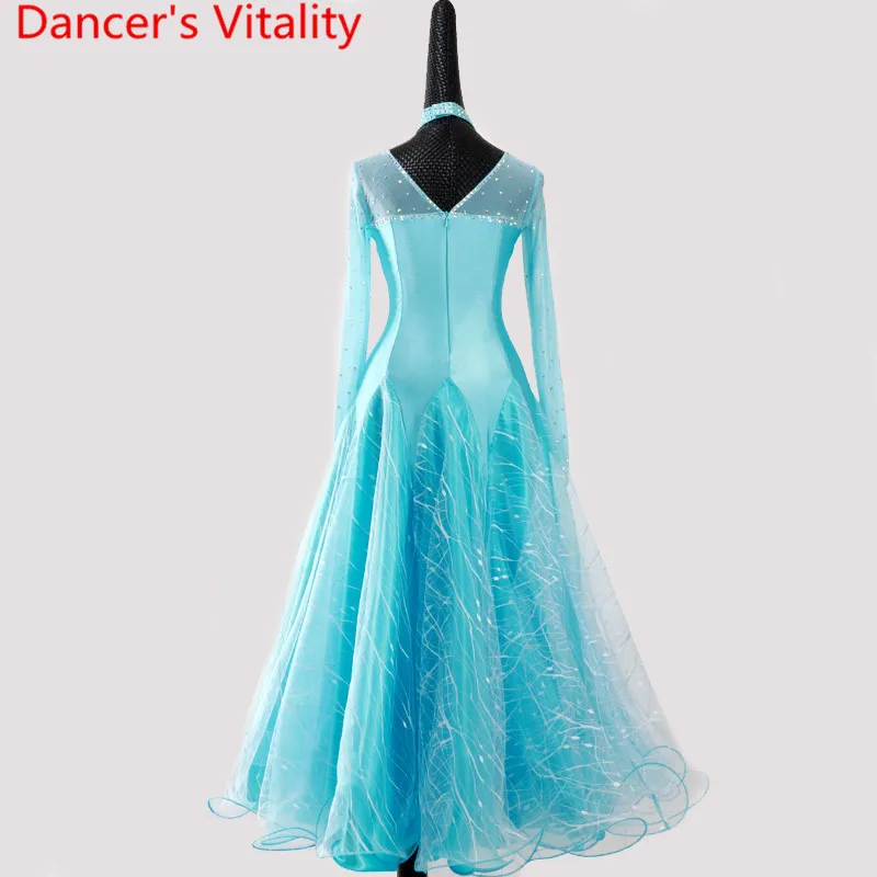 Новое Женское Платье для танцев, женское бальное платье для выступлений, Дамское Платье для танцев, вальс