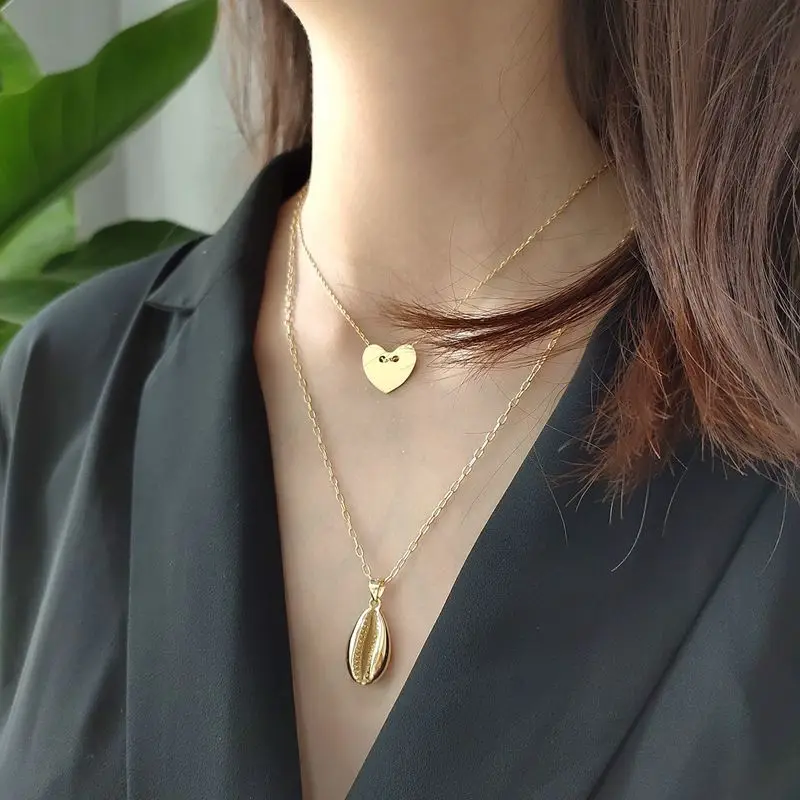 

Silvology 925 Sterling Silver Nordic Style Shell Conch Necklace Gold High Quality Fashionable Female Pendant Necklace Jewelry