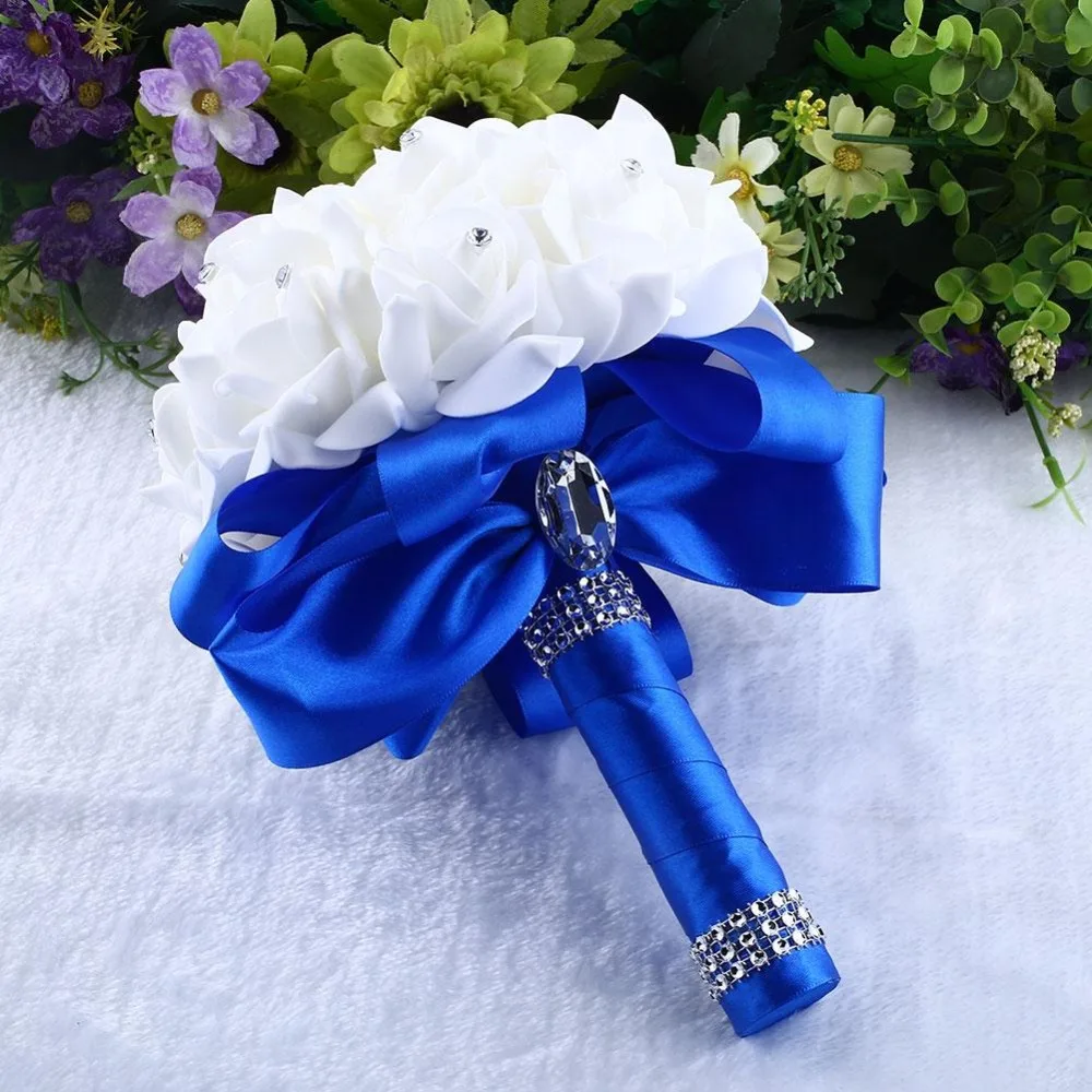 

Handmade Brooch Bride Rhinestone Wedding Bouquet Bridesmaid Artificial Flower