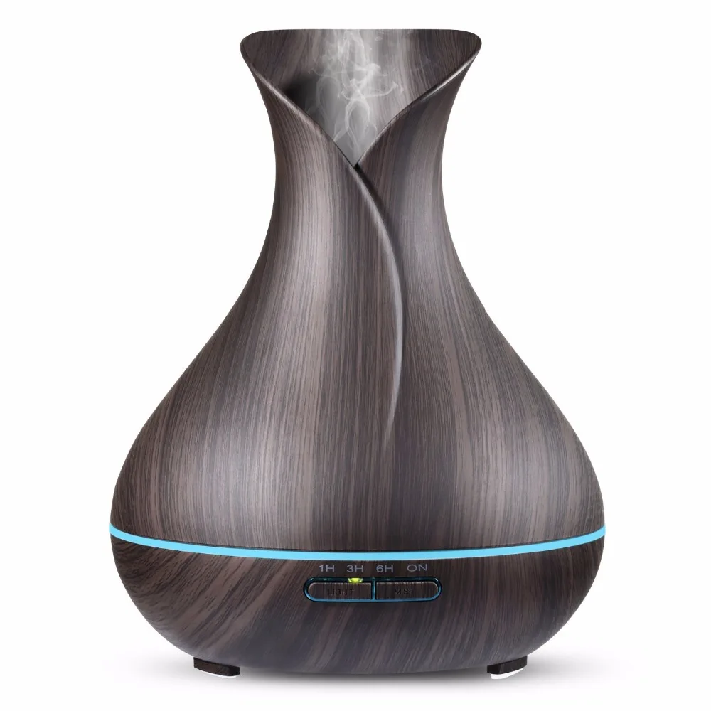 400ml Large Capacity Aroma Essential Oil Ultrasonic Diffuser Vase Shape