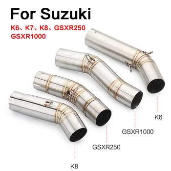 

GSXR 600 750 GSXR700 GSXR750 Motorcycle Exhaust Muffler Middle Link Pipe For Suzuki GSXR250 1000 K6 K7 K8 K9 K11 K12