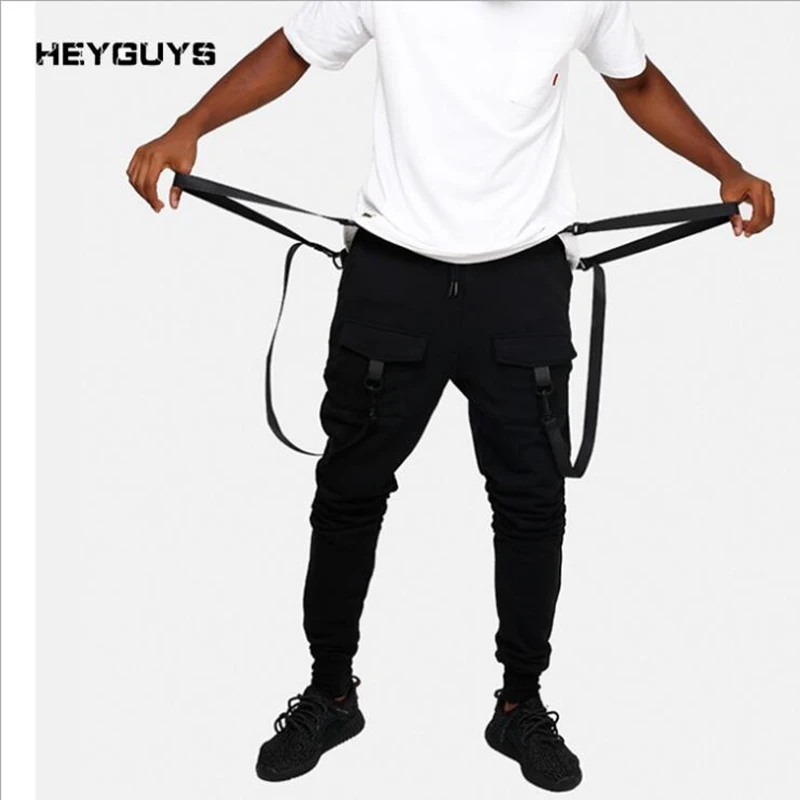 

HEYGUYS 2018 New Dry Men's Pants pocket Full Length Men HIPHOP joggers Pants Plus Size Trousers men belt women streetwear M--XXL