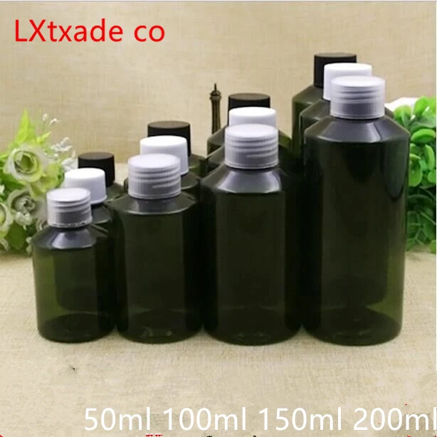 

Free Shipping 50ml 100ml 150ml 200ml Green Lucency Plastic Empty Perfume Bottle Empty Cosmetic Containers 30 pcs