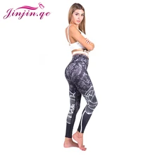 

Jinjin.QC 2018 Sport Leggings High Waist Pants Printed Running Training Tights Women Sports Leggings Fitness Yoga Pants 3033