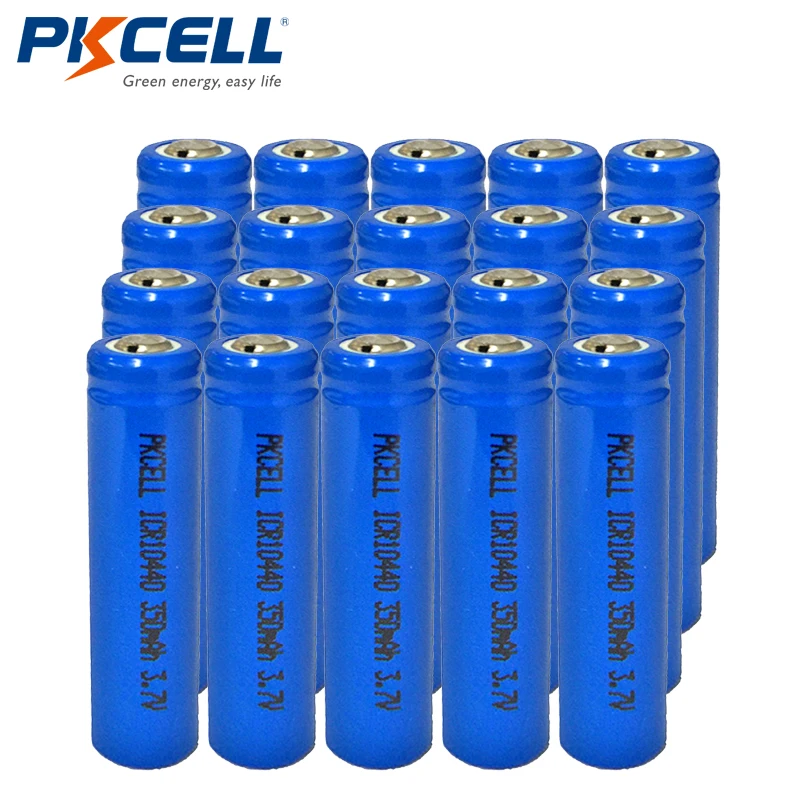 Buy 20x PKCELL ICR10440 AAA Rechargeable Battery 3.7V