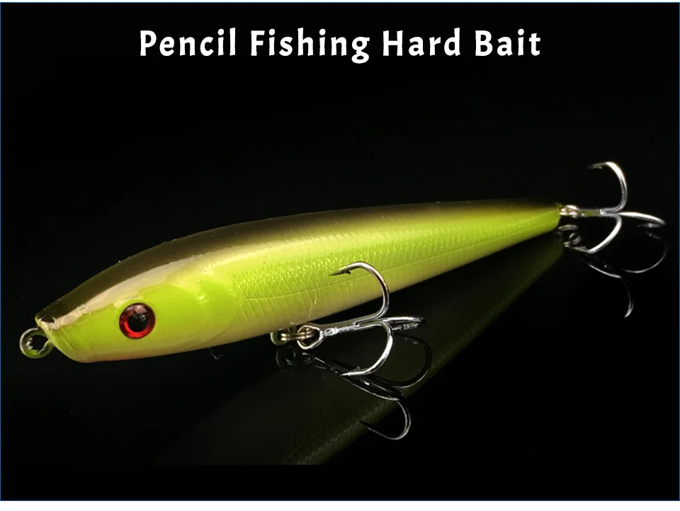 GLUREE-1Pcs-9cm-10g-Pencil-Hard-Fishing-Lures-Hard-Baits-Treble-Hooks-Wobbler-Artificial-Baits-Carp-Fishing-Tackle-Green_02