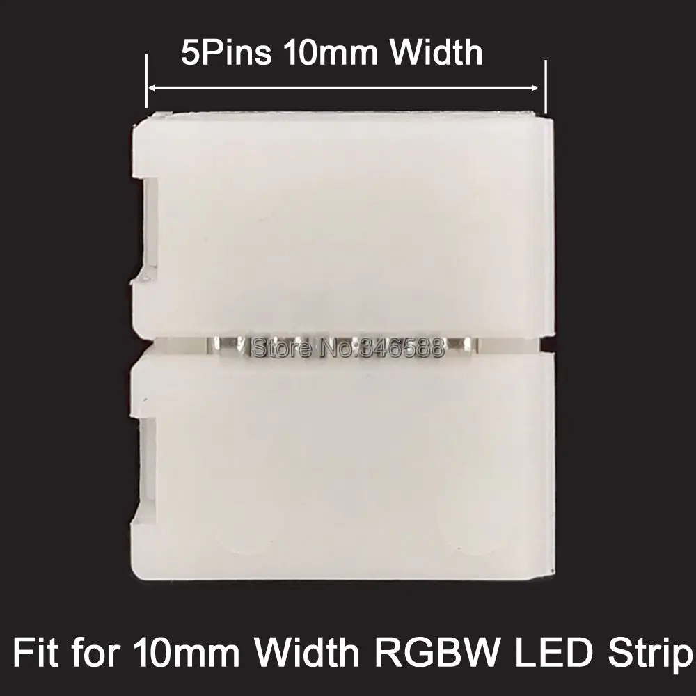 

20pcs/lot 5 PIN 5Pins 10mm PCB Strip-to-Strip Solderless FPC Snap Down Clip Board Connector for 10mm Width 5050 RGBW LED Strips