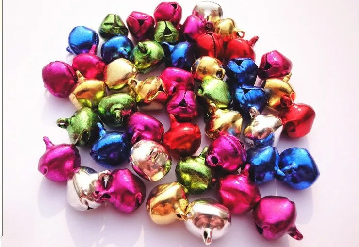 Free shipping colored jingle colored 14mm bell craft for festival