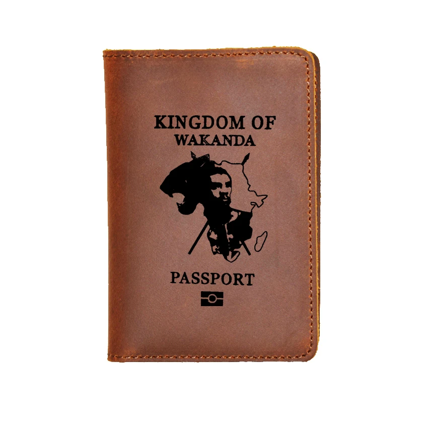 Laser Engraved Kingdom of Wakanda Passport Cover Travel Passport Wallet