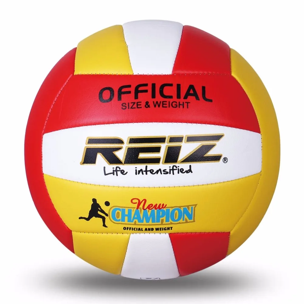 

REIZ Soft PU Volleyball Official Size 5# Volleyball Professional Indoor & Outdoor Training Ball With Free Gift Net Needle