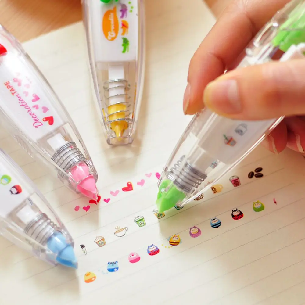 1pc Novelty Decorative Paper Tape Pen Decorative Cute Stationery