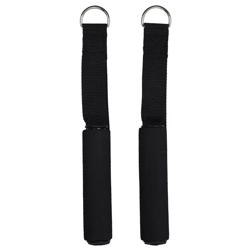

2x Black Tricep Rope Cable Attachment Handle Bar Resistance Gym Training Band