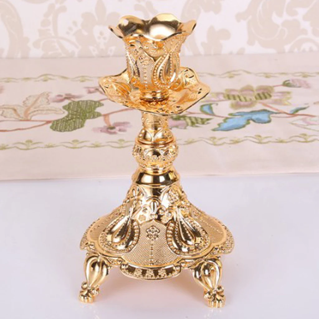1/3/5 Heads Vintage Desktop Candle Holder Candlestick Candelabra Mood Light Accessories Home Table Dining Decoratons