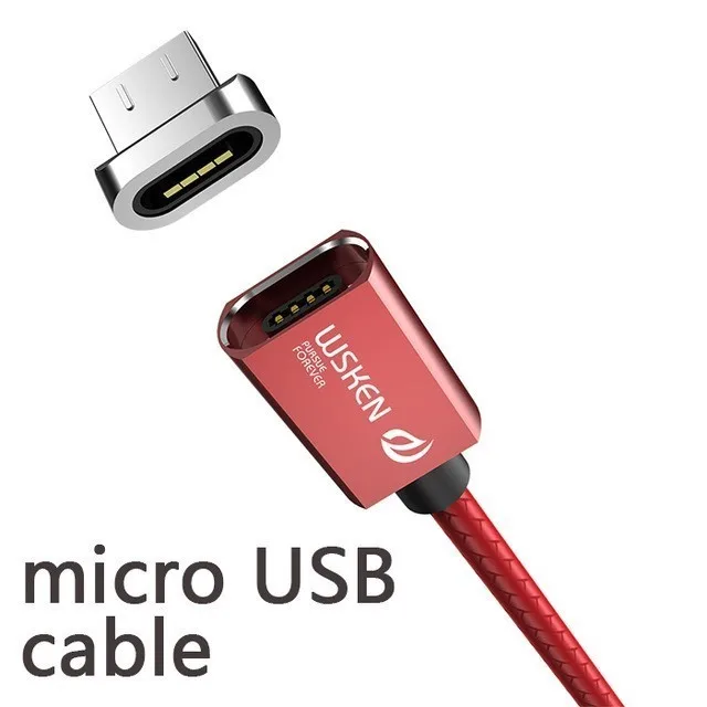 Wsken Магнитный Micro usb зарядный кабель для Xiaomi huawei Android мобильный телефон Быстрая зарядка Microusb зарядное устройство шнур для samsung LG - Цвет: Red Cable