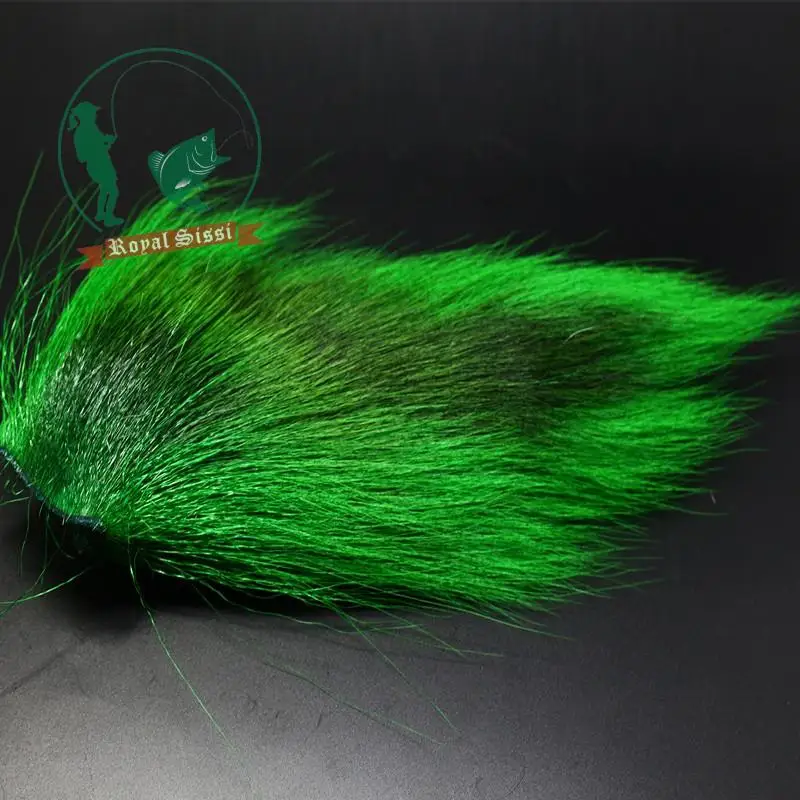 5 цветов большие северные bucktail длинные пряди окрашенные bucktail Волосы мухобойка материал для длинных стримеров, обманщиков, клоузеров, джигов