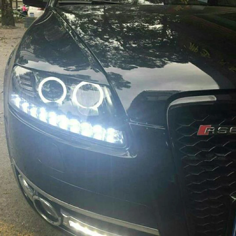Автомобильная передняя фара для Audi A6 передсветильник в сборе Биксеноновая линза