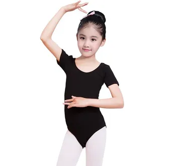 

Short Sleeve Gymnastics Leotard for Girls Blue Pink Spandex Children Ballet Dance Dress Dancewear Jumpsuit Clothes