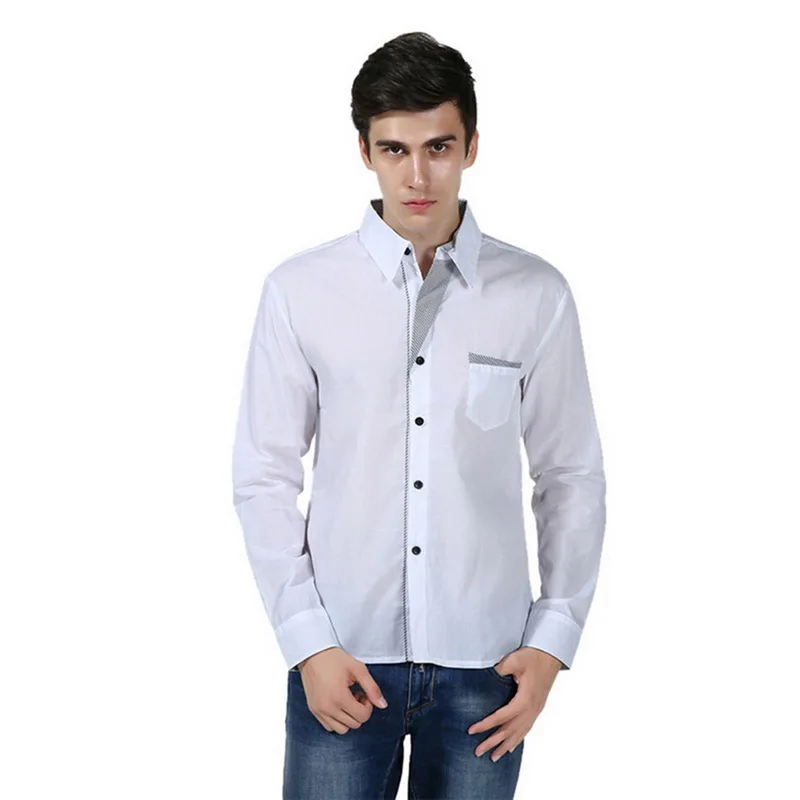 

Litthing Cotton Autumn Fashion Brand Men Clothes Slim Men Long Sleeve Shirt Male Polka Dot Casual Men Shirt Social Plus Size