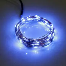 AC110-250V к DC 12 В Cooper провода привело фея строку Мини 10 м 100LED ультра тонкий Луна лоза лампа рождество Свадьба Декор сада