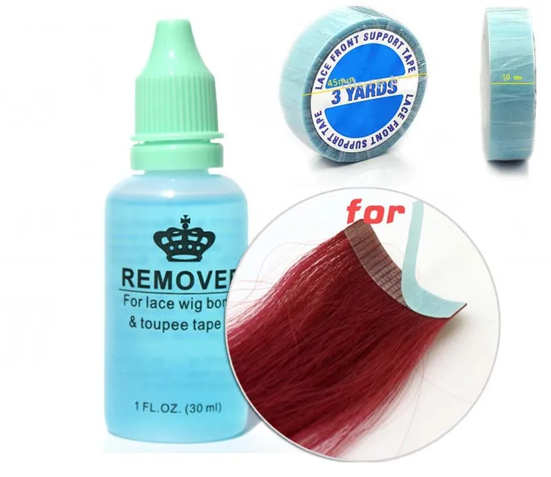 1pc Adhesive Tape 1cmX3m and 1 bottle 30ml double sides tap ehair glue