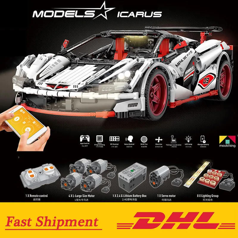 

Technic Series 1932PCS RC MOC-3918 Veneno Roadster Car Building Block Car Brick Toys For Children Compatible with Legoed