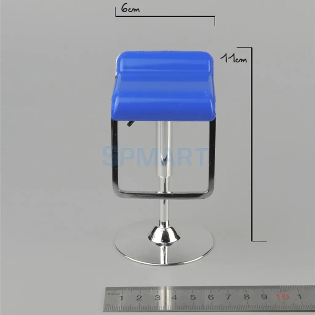 1/6 Scale Square Swivel Chairs Pub Bar Stools Furniture for 12