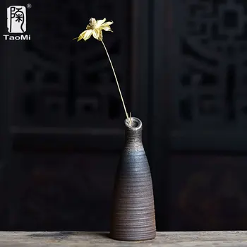 

Retro creative ceramic vase handmade personality fashion flower flower hydroponic flower inserted home accessories