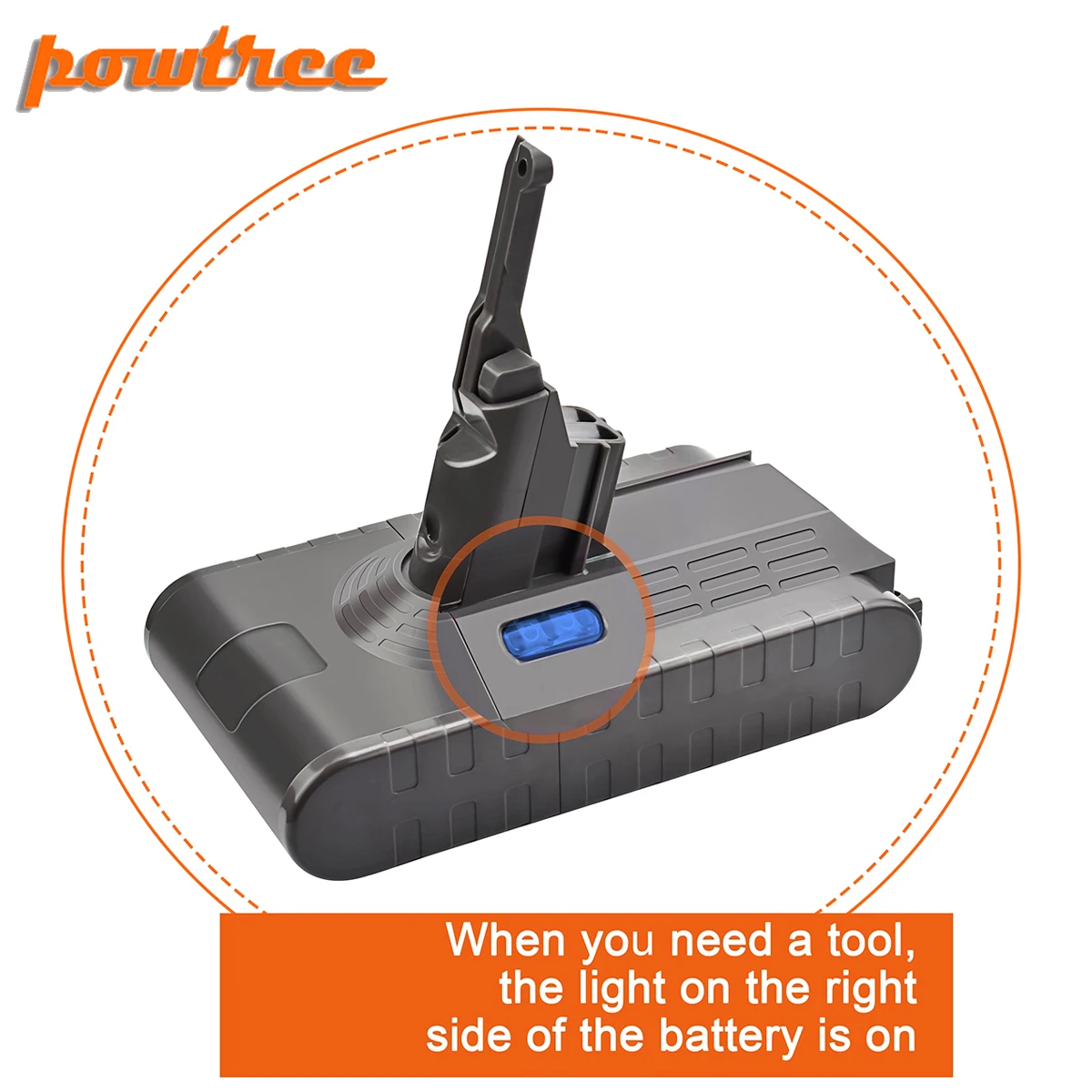 

Powtree 4.0Ah 21.6V Battery For Dyson V8 Battery Absolute/Fluffy/Animal/Li-ion Vacuum Cleaner rechargeable Battery L30