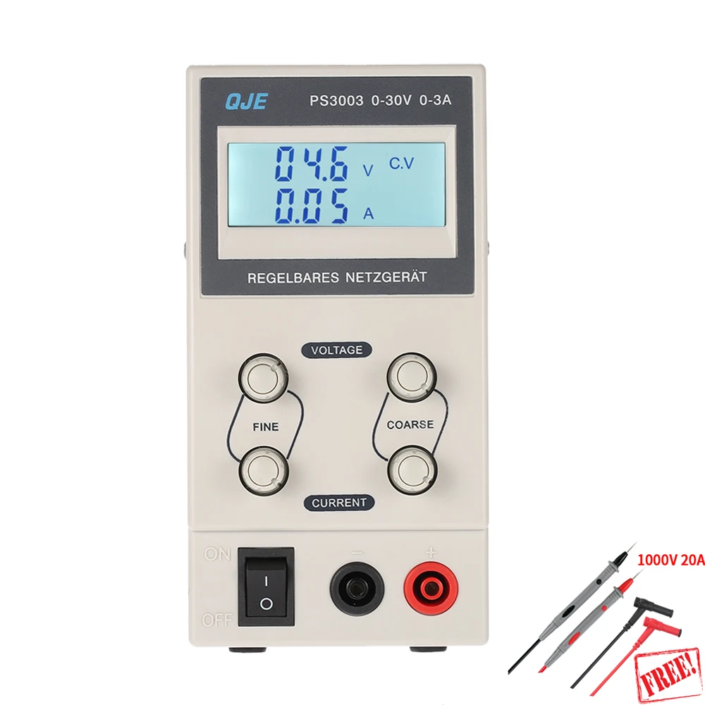 

PS3005 PS3003 30V 3A 5A Professional Digital Adjustable DC Power Supply Laboratory Switching Power Supply 110V 220V US/EU Plug