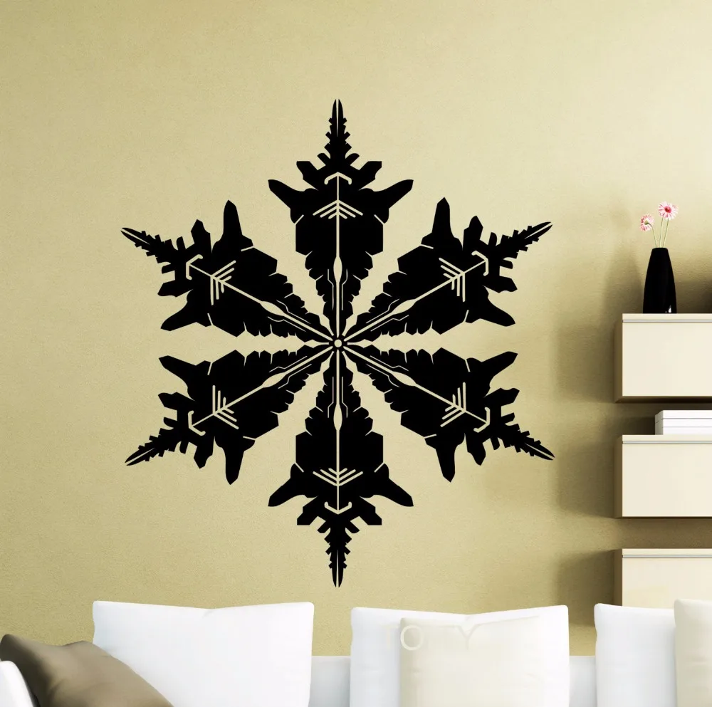Snowflake Wall Vinyl Sticker Frozen Winter New Year Christmas Decal Home Interior Decoration Family Art Mural