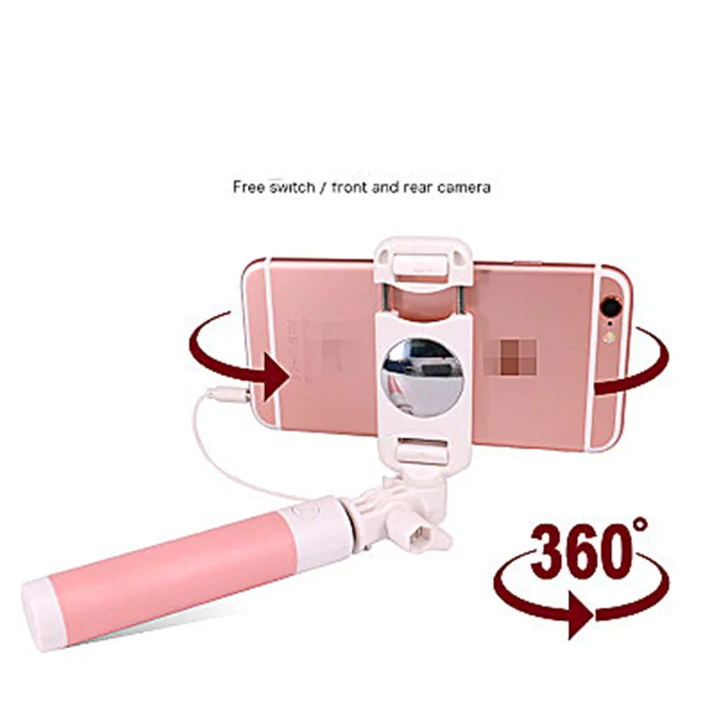 

Mini tripod selfiestick IOS Android phone selfiestick mini mirror wired selfiestick for self-timer