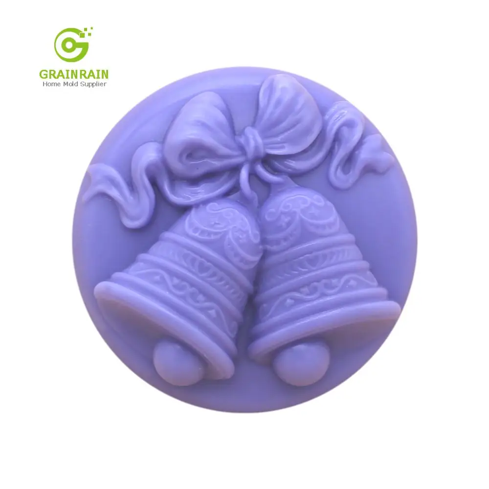 Grainrain Christmas Bell Soap Mold Silicone Making Mould Candle DIY Handmade | Дом и сад
