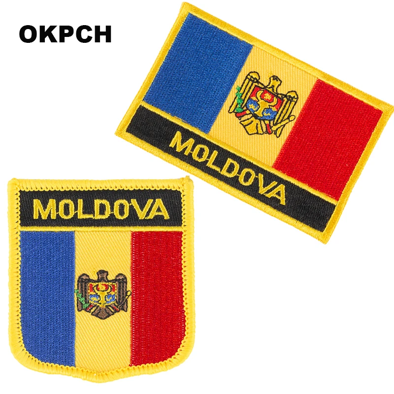 Best Moldova Flag patches embroidered flag patches national flag patches Patches for Clothes DIY Decoration PT0130 2