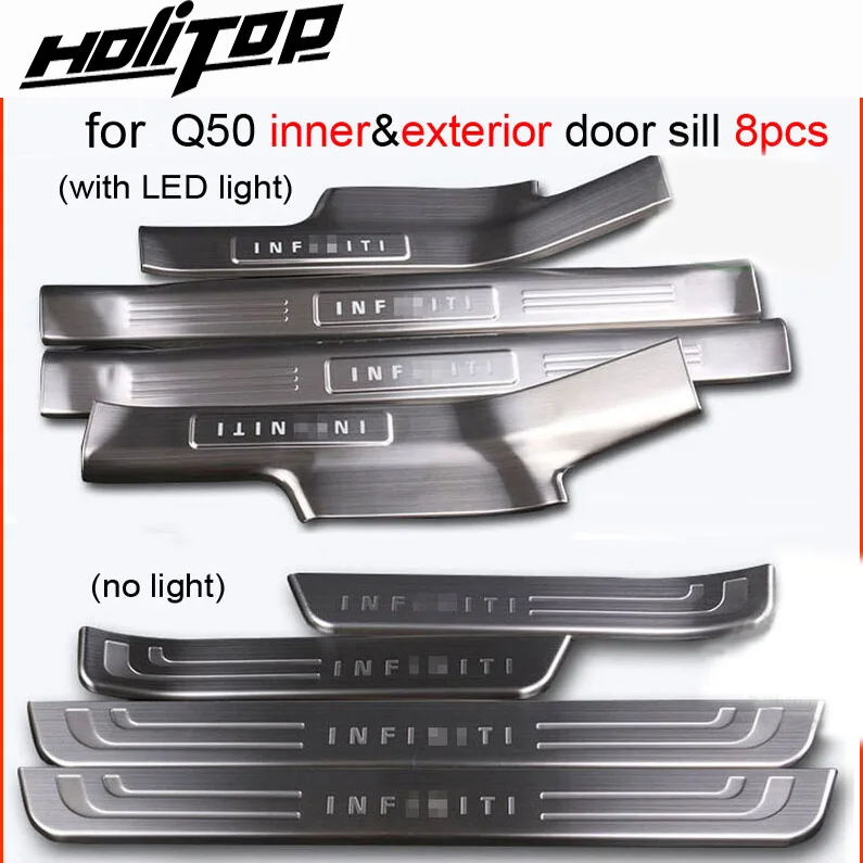 

thicken door sill/ scuff plate for INFINITI Q50 2014-2017, 4pcs/set or 8pcs/set, longer lifespan,ISO9001 qualtiy, free shipping,