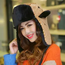 2015 New Arrivals Warm Winter Hat for Men Women Faux Fur Russian Hat Ear Protect Aviator Hat Solid Color Trooper Trapper Hat