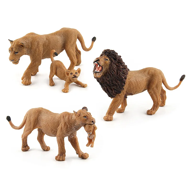 Дикие модели животных льва, пластиковые фигурки животных львицы, домашний декор, подарок для детей, статуэтка, куклы, украшение для спальни - Цвет: 4