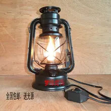 Настольная лампа-фонарь, керосиновая лампа, винтажная кровать-освещение, Современная декоративная светодиодная лампа