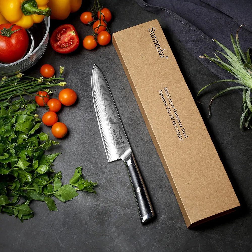 SUNNECKO 8 &quotдюймовый шеф повара Ножи Профессиональный Кухня ножи японский 73 Слои