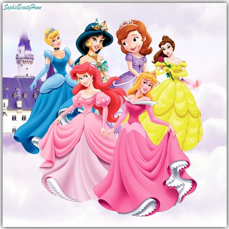 

Sophie beauty home 5D DIY diamond cross stitch cartoon princess diamond mosaic image rhinestone home decoration design