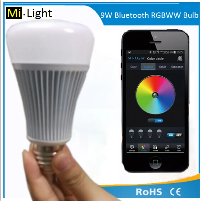 

Mi light led bulb e27 wireless Bluetooth bulb voice control lighting program color change led Bluetooth bulb E27