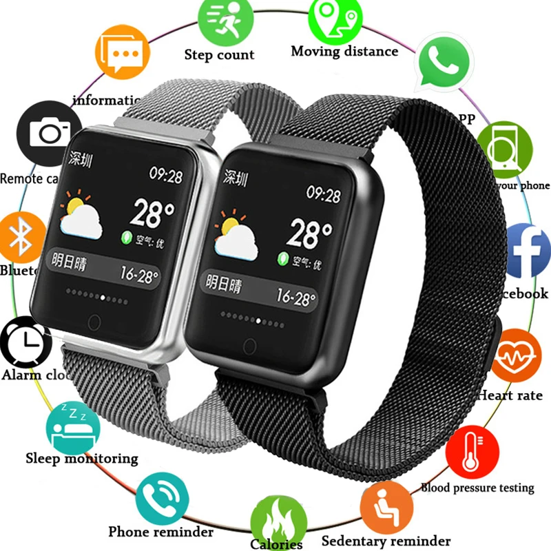 New Arrival Smartwatch Men Women Bracelet Blood Pressure Sports IP68 Fitness Activity Tracker Heart Rate Monitor for Ios Android |